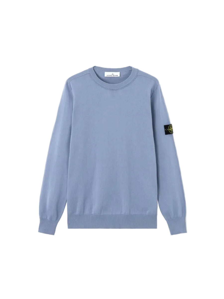 Crewneck jumper with rolled edge seams-STONE ISLAND-Verso