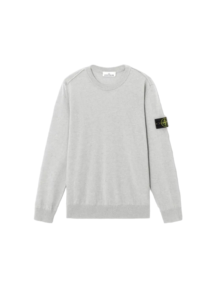 Crewneck jumper with rolled edges-STONE ISLAND-305425-S-Verso