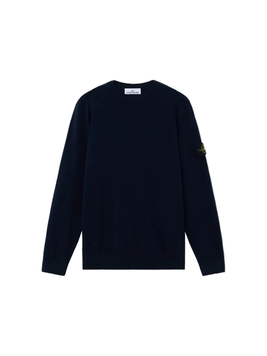 Crewneck jumper with rolled edges-STONE ISLAND-305447-S-Verso