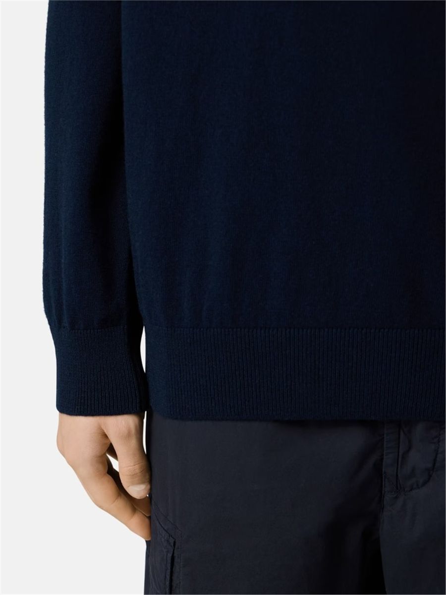 Crewneck jumper with rolled edges-STONE ISLAND-Verso