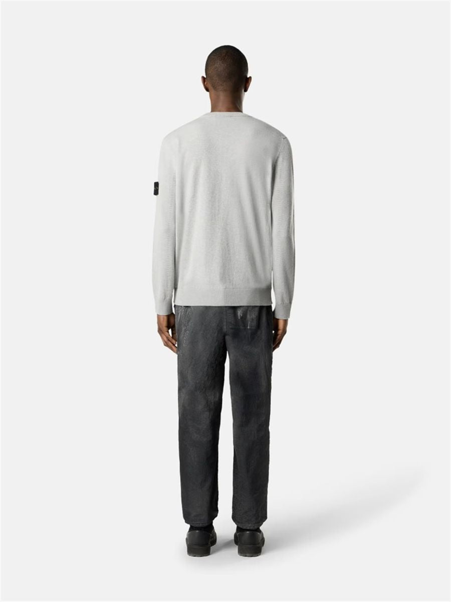 Crewneck jumper with rolled edges-STONE ISLAND-Verso