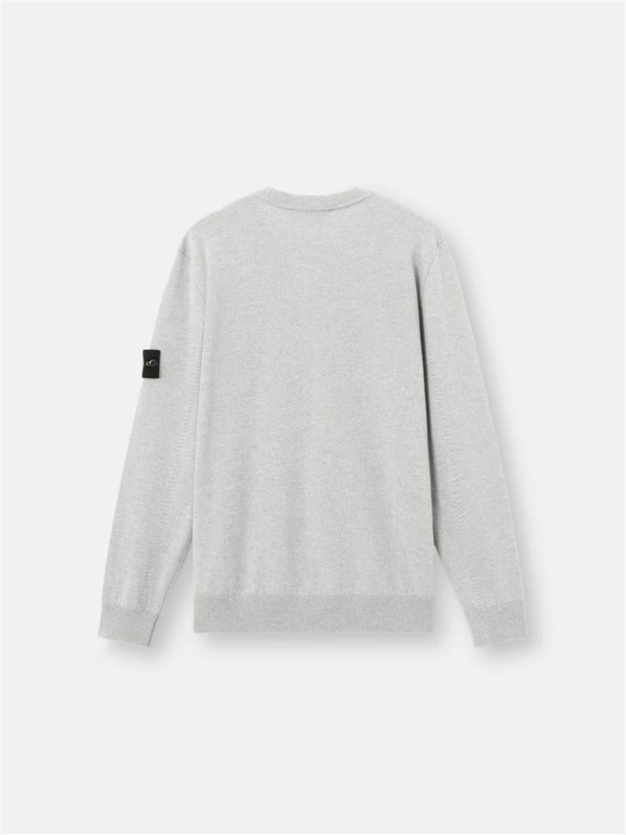 Crewneck jumper with rolled edges-STONE ISLAND-Verso