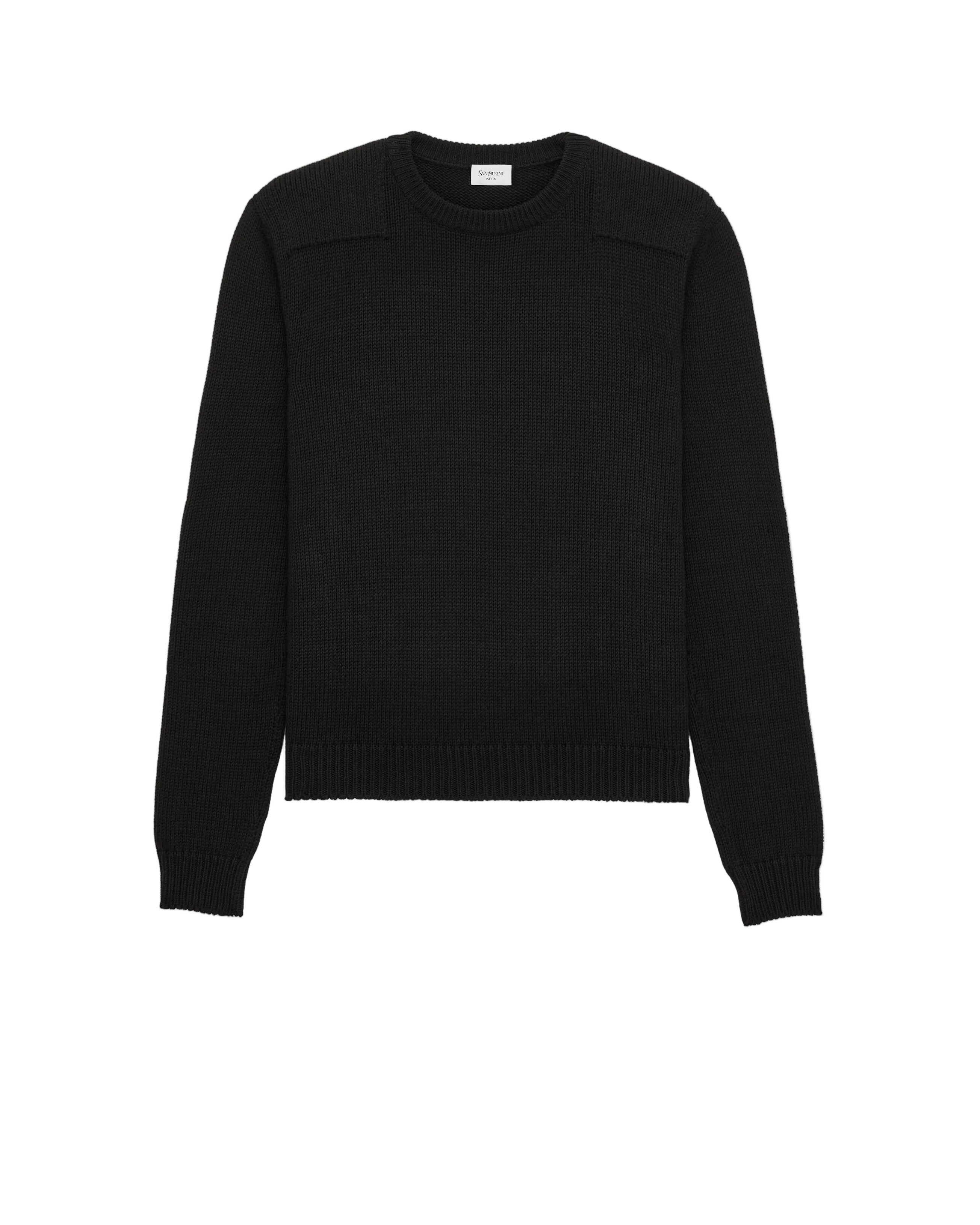 Crewneck sweater in cotton knit-SAINT LAURENT-311061-M-Verso