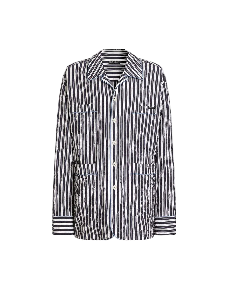 Crinkled Striped Vanity Shirt-DOLCE&GABBANA-306024-38-Verso
