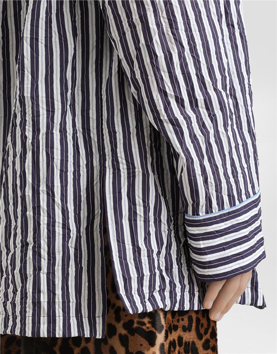 Crinkled Striped Vanity Shirt-DOLCE&GABBANA-Verso