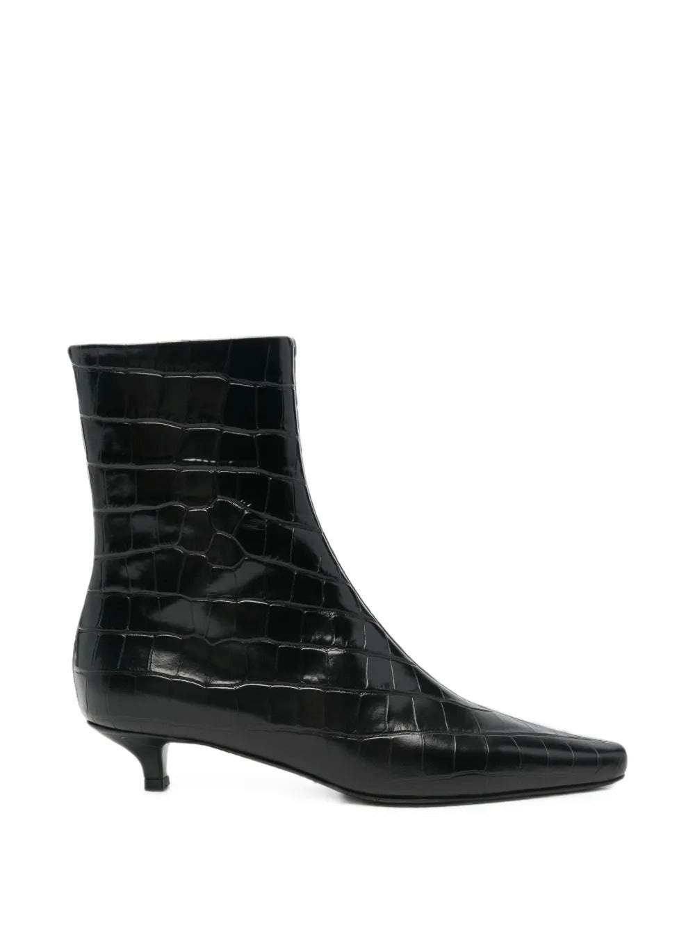 Croc-effect pointed-toe boots-TOTEME-309626-36-Verso