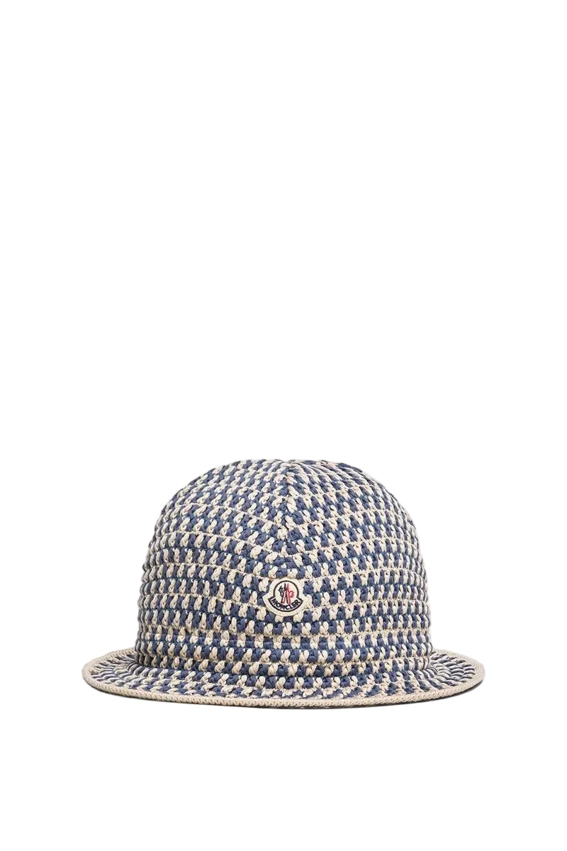 Crochet cotton blend bucket hat-MONCLER-308842-M-Verso