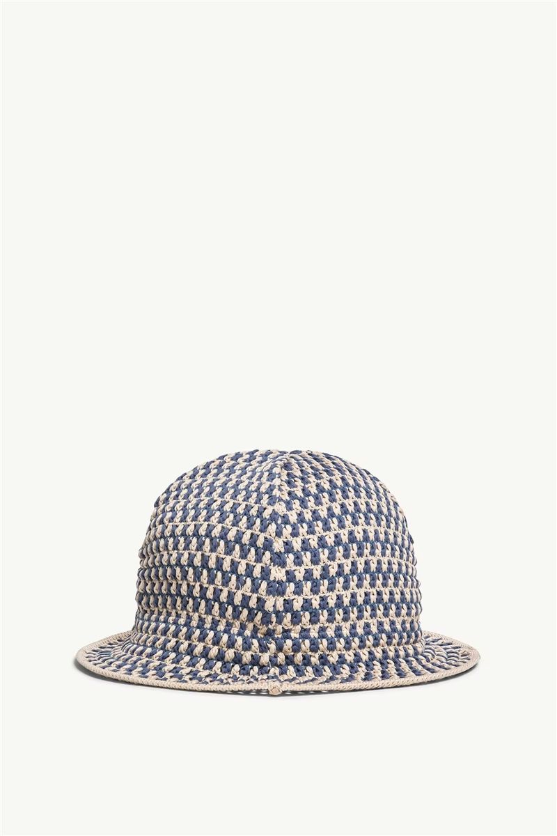 Crochet cotton blend bucket hat-MONCLER-Verso