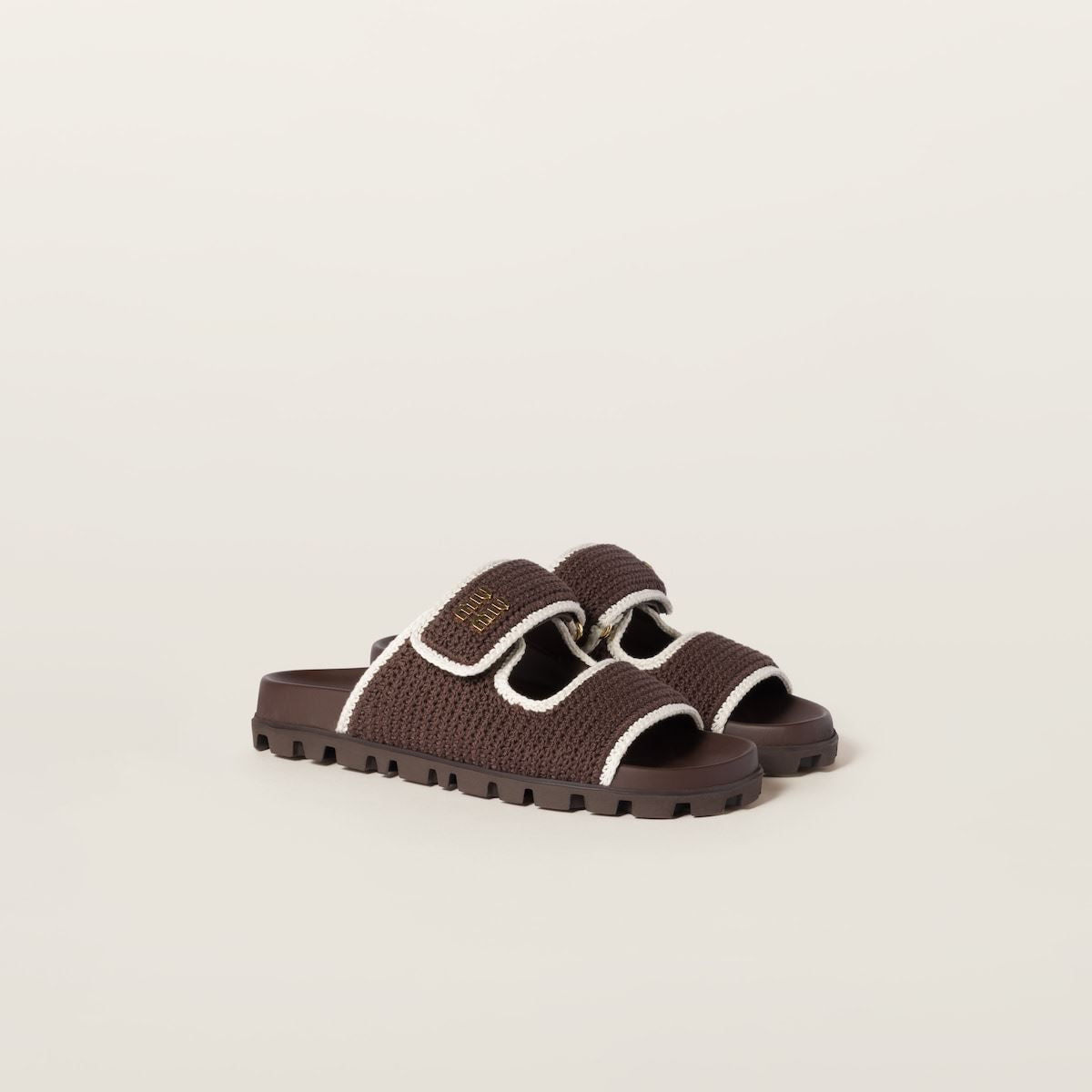 CROCHET KNIT SLIDES-MIU MIU-Verso