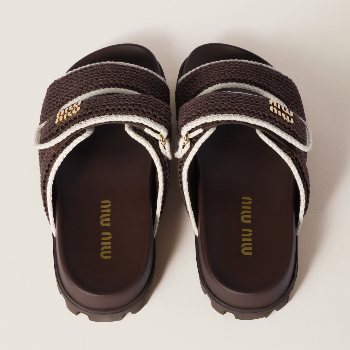 CROCHET KNIT SLIDES-MIU MIU-Verso