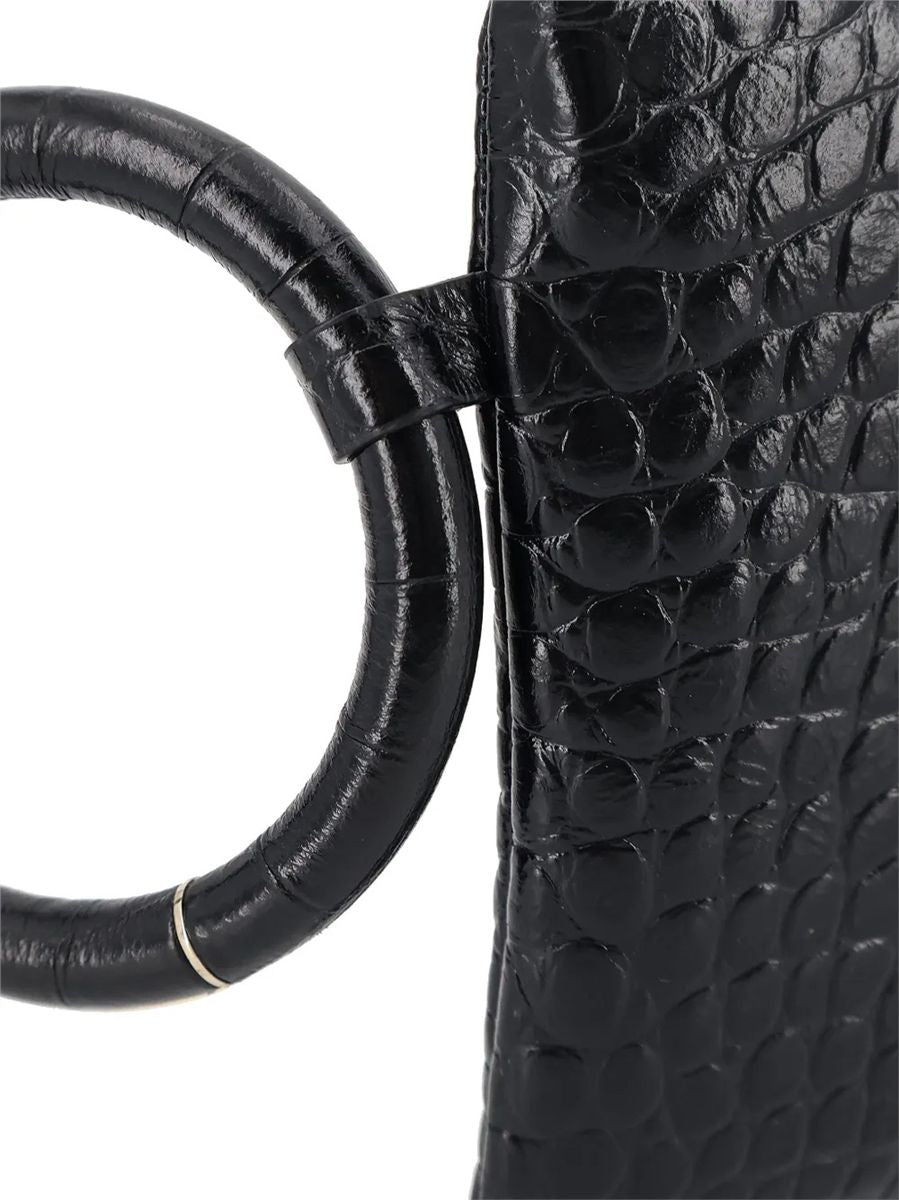 Crocodile-effect ring-handle clutch bag-TOM FORD-Verso