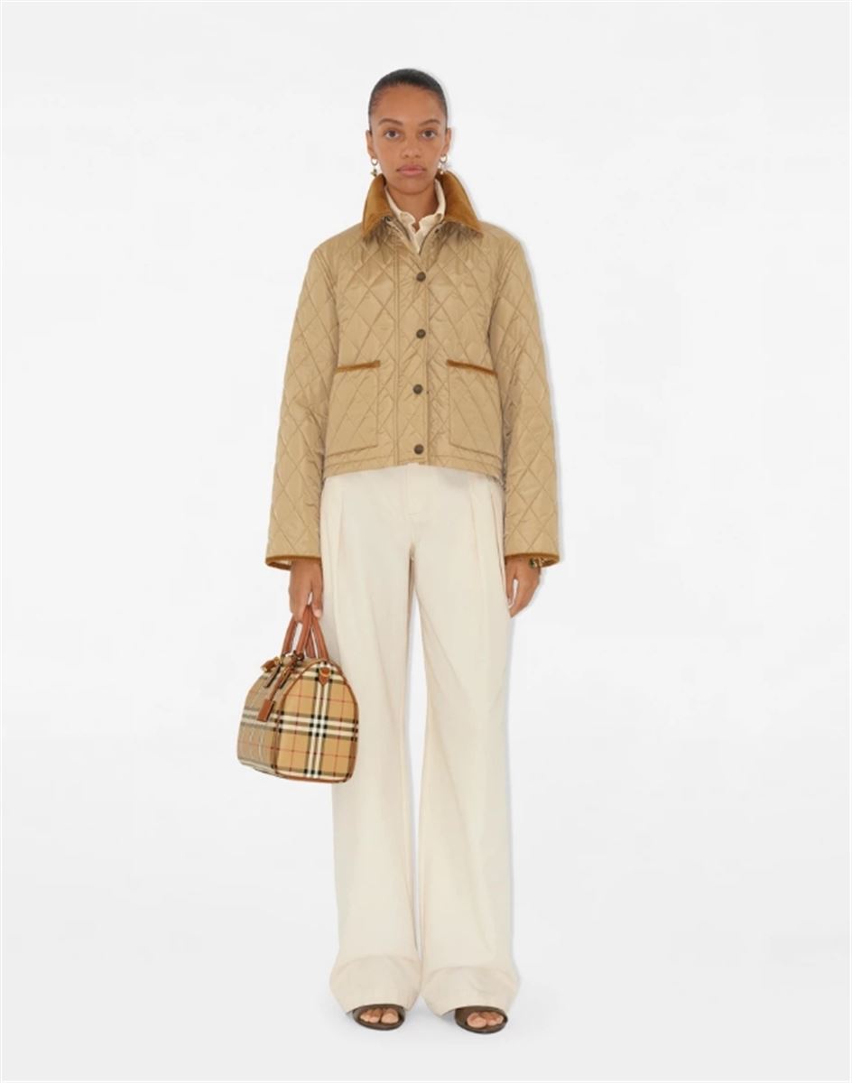 CROPPED QUILTED NYLON JACKET-BURBERRY-Verso