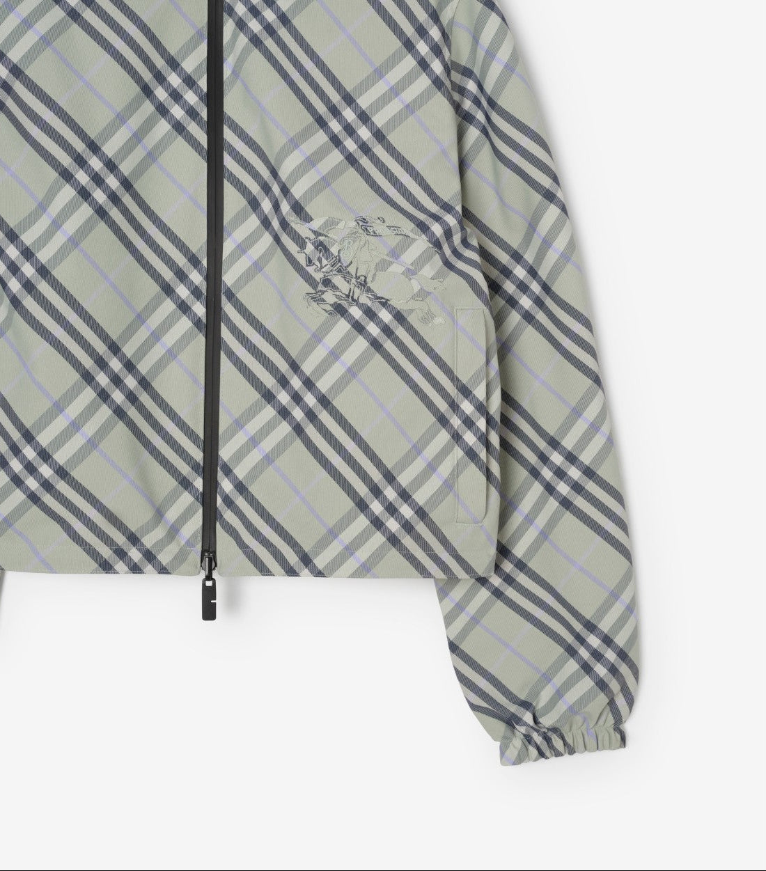 Cropped Reversible Check Jacket-BURBERRY-Verso