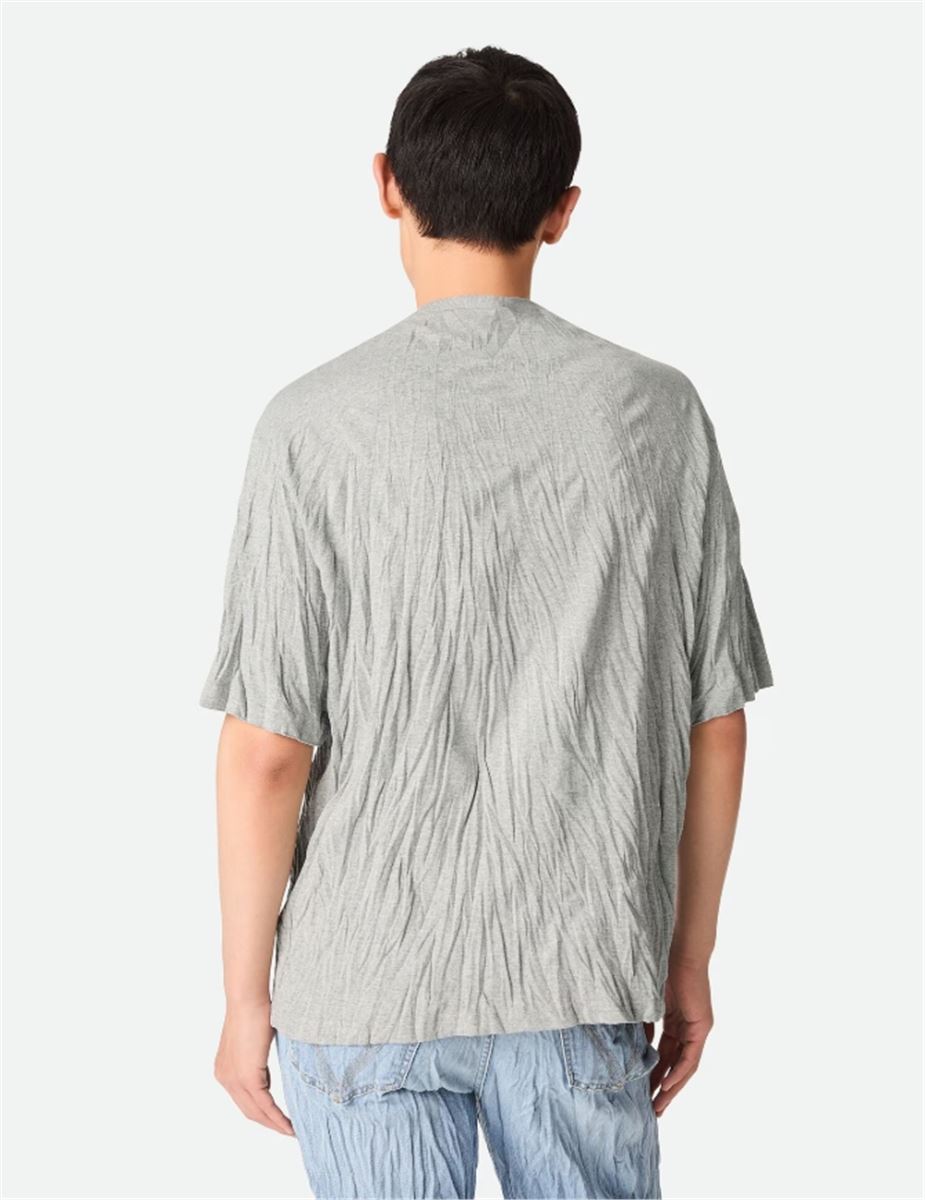 CRUSHED COTTON PRINTED JERSEY T-SHIRT-BOTTEGA VENETA-Verso
