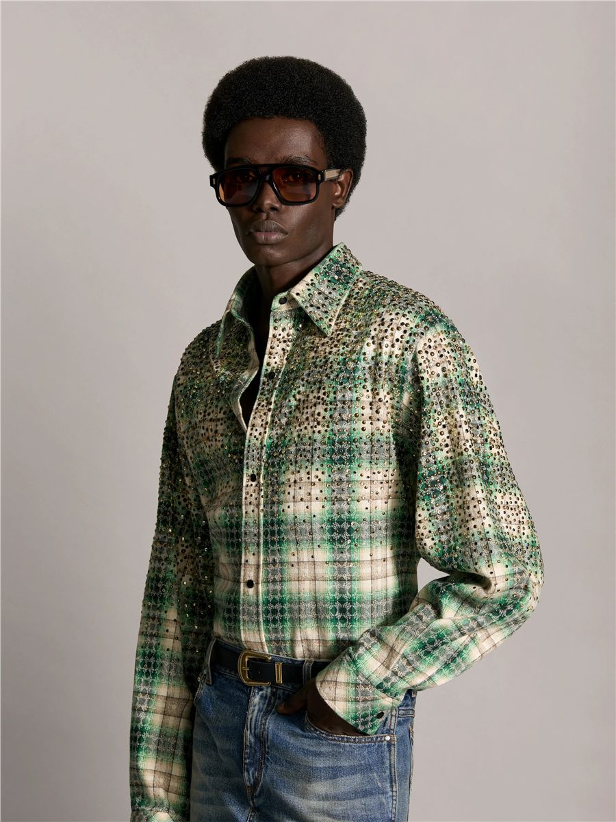Crystal oversized western flannel-AMIRI-Verso