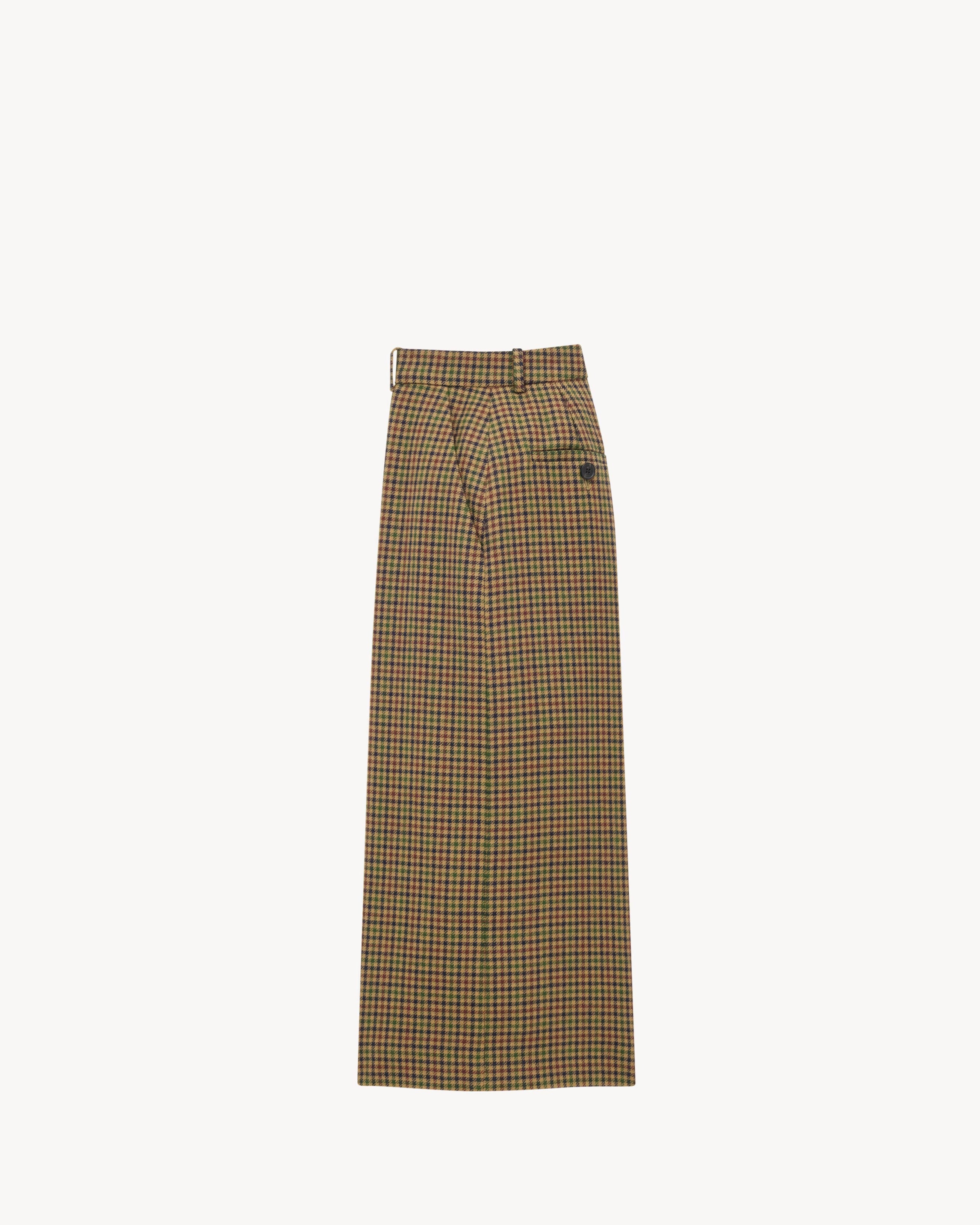 culottes in wool check-SAINT LAURENT-Verso