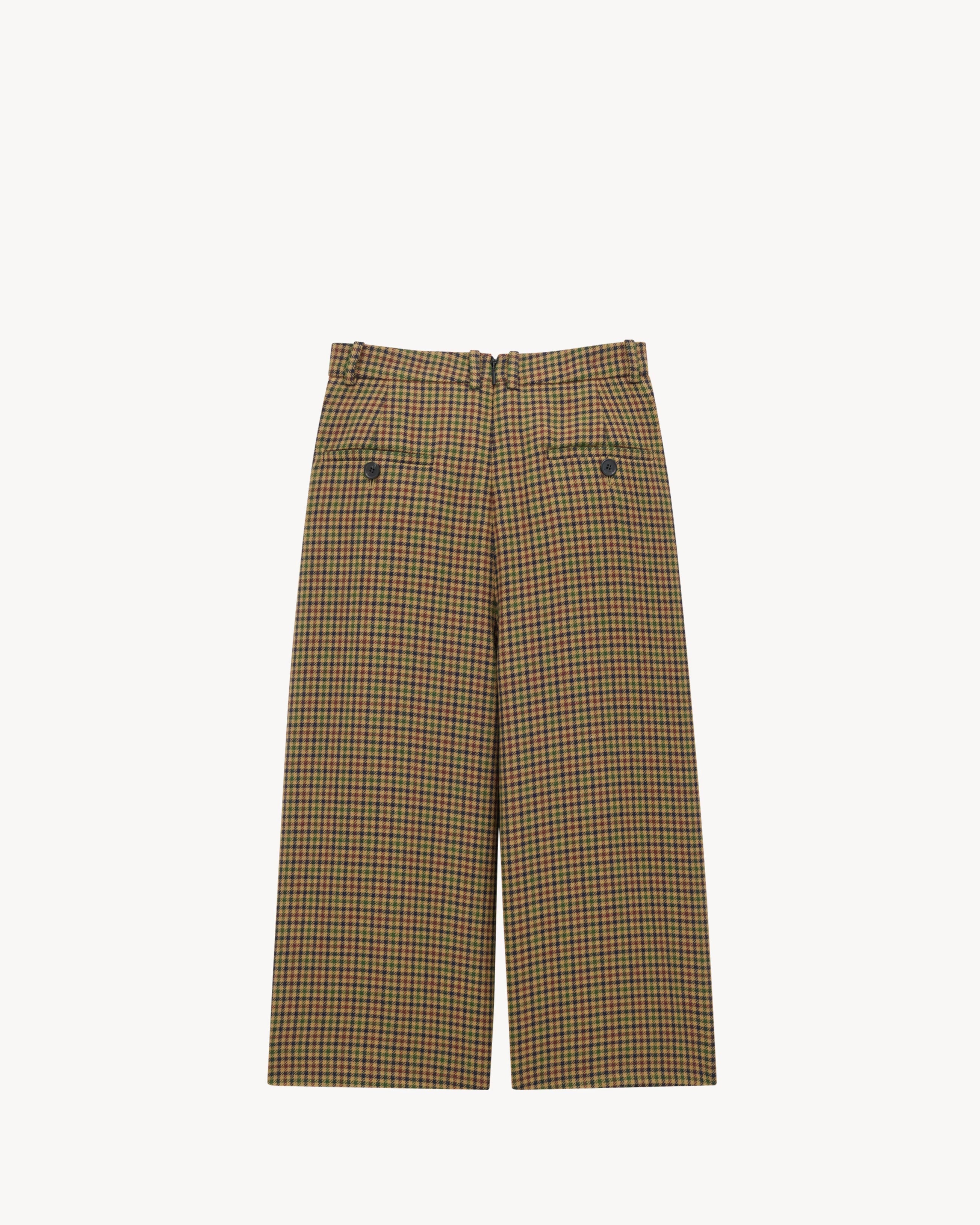culottes in wool check-SAINT LAURENT-Verso
