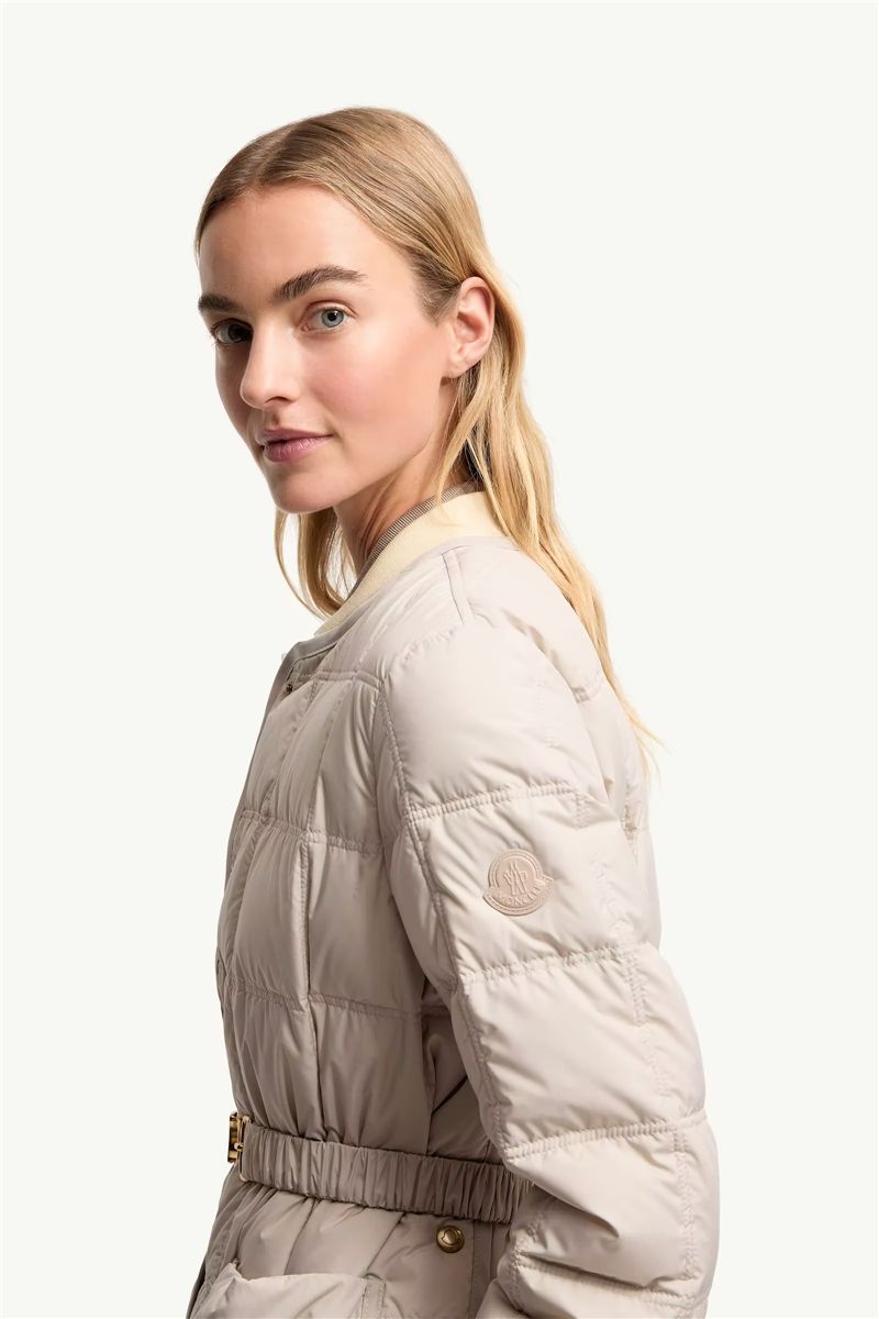 Cygnes belted short down jacket-MONCLER-Verso