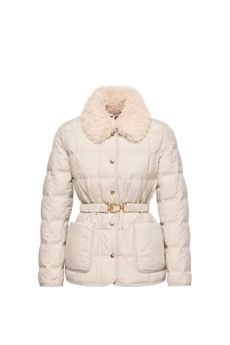 Cygnes belted short down jacket-MONCLER-312332-0-Verso