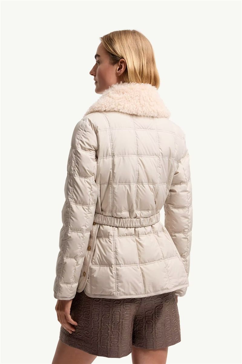 Cygnes belted short down jacket-MONCLER-Verso