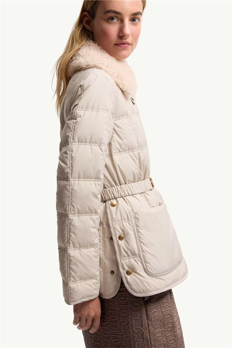 Cygnes belted short down jacket-MONCLER-Verso