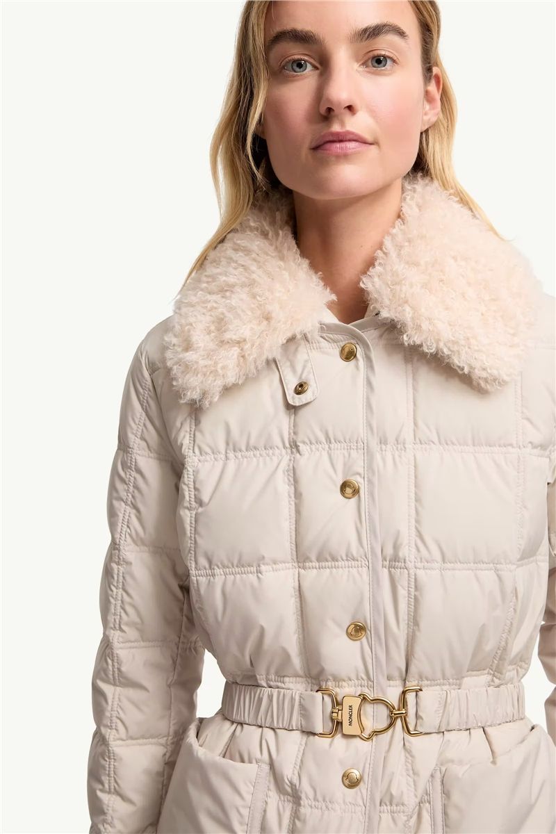 Cygnes belted short down jacket-MONCLER-Verso