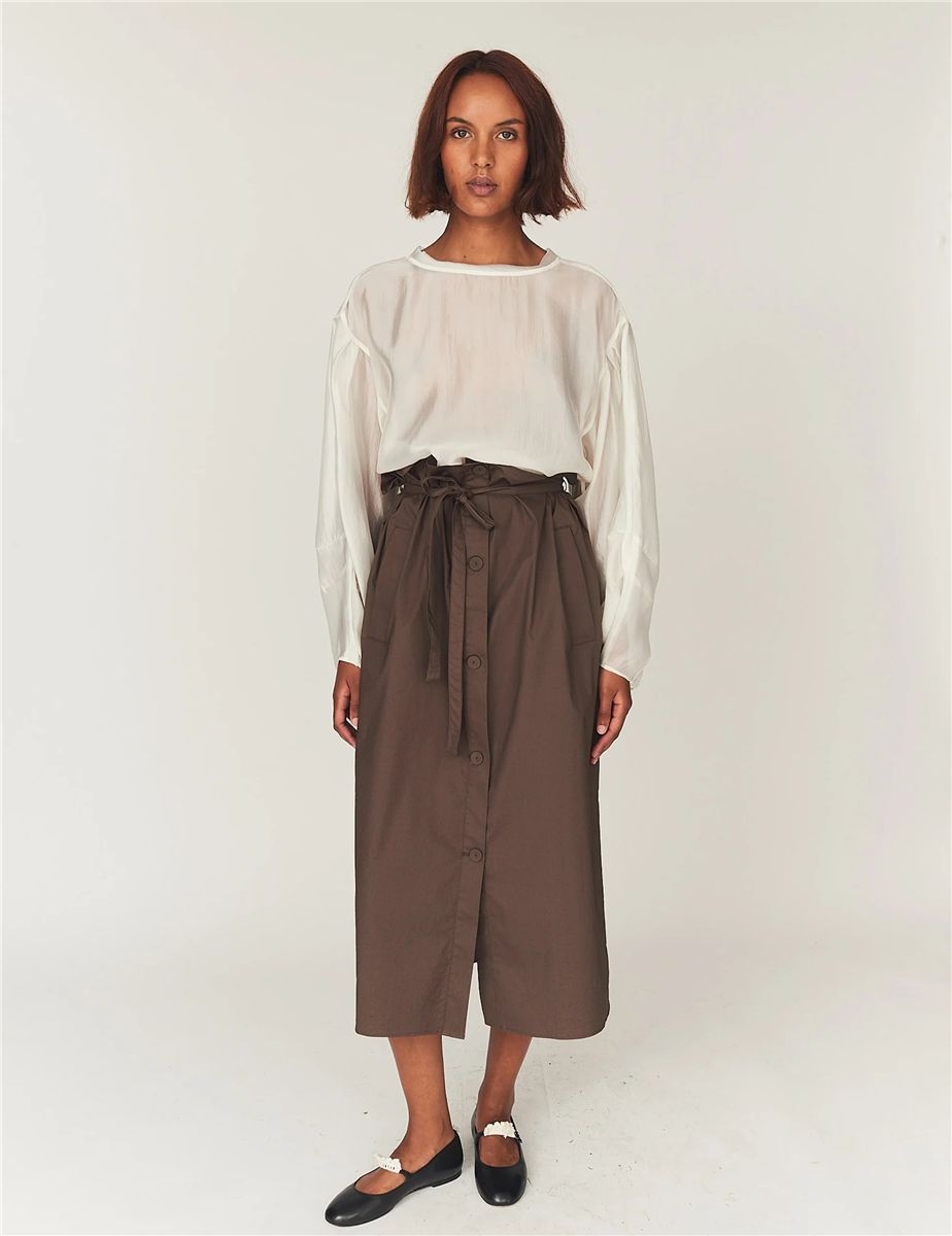 Cyprus maxi skirt chocolate-THE GARMENT-Verso