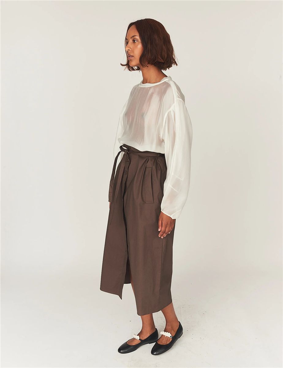 Cyprus maxi skirt chocolate-THE GARMENT-Verso