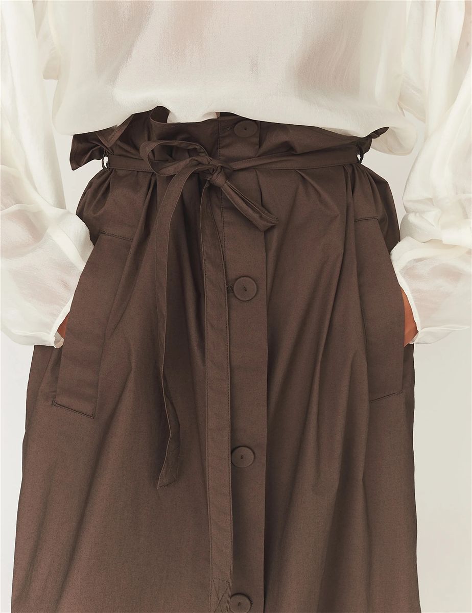 Cyprus maxi skirt chocolate-THE GARMENT-Verso