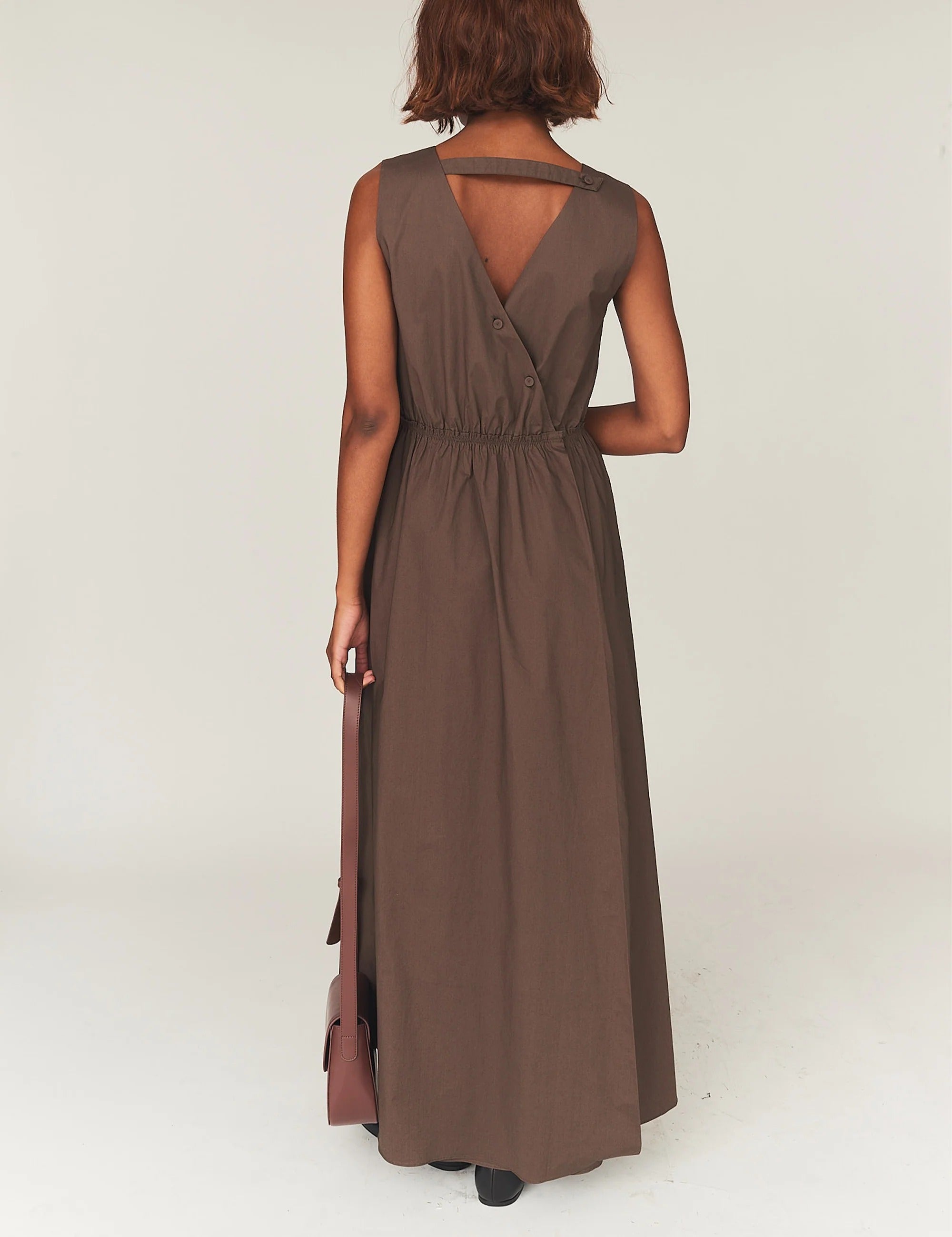 Cyprus Sleeveless Gathered Dress-THE GARMENT-Verso