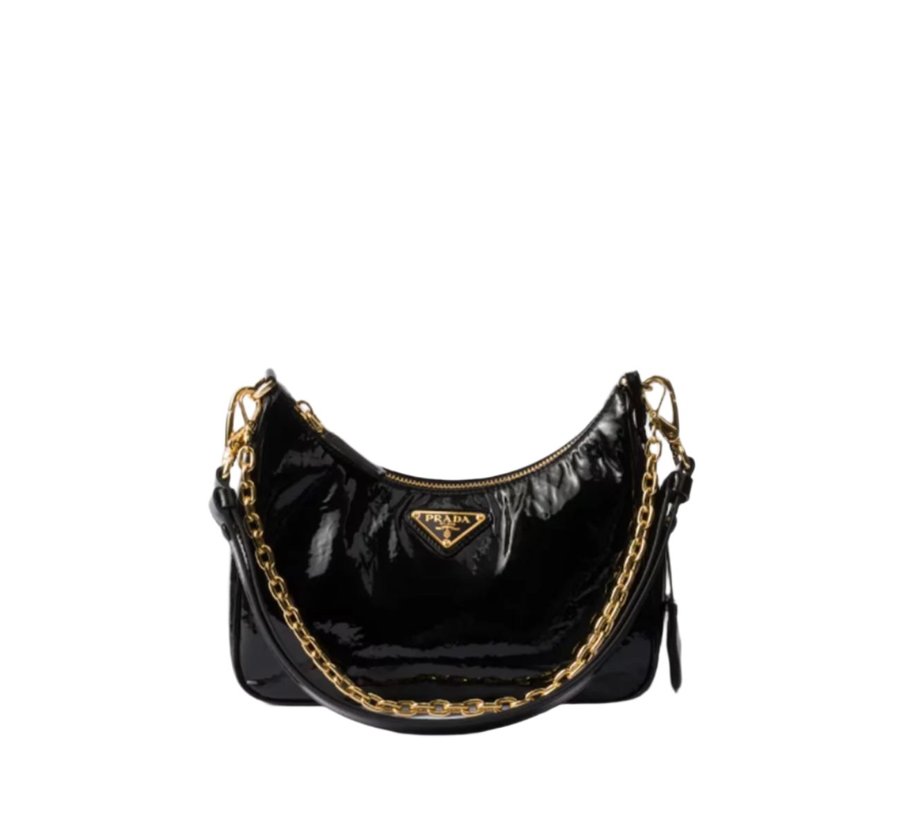 RE-EDITION NAPLAK PATENT LEATHER MINI-BAG -  PRADA -  Verso