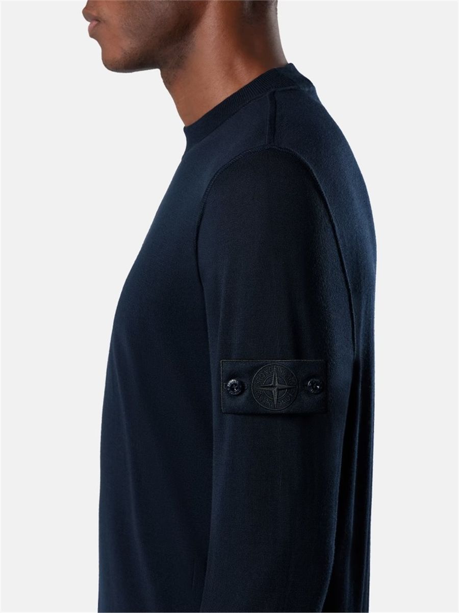 Regular-fit crewneck jumper with ribbed trims