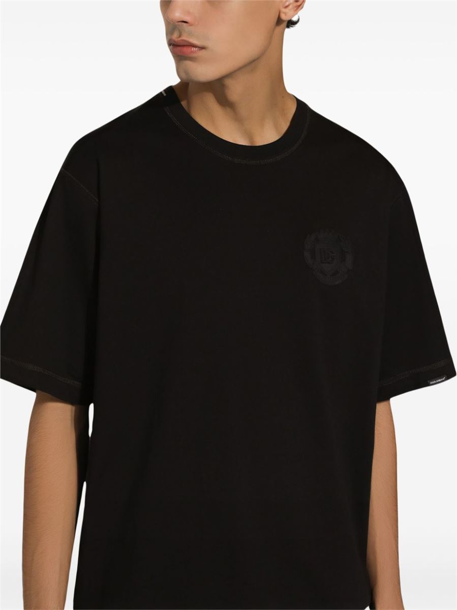 EMBROIDERED LOGO T-SHIRT DOLCE & GABBANA