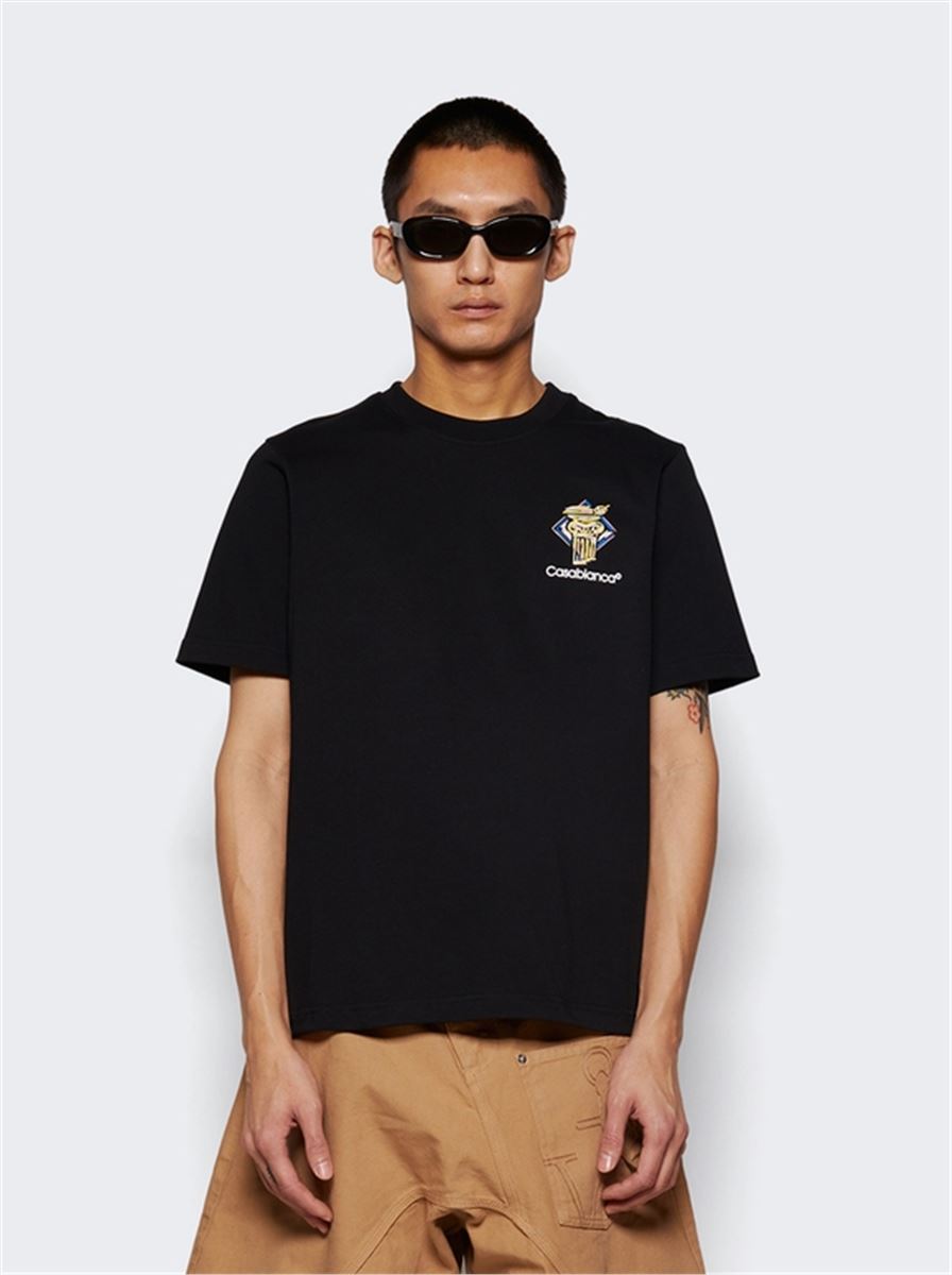 DIAMOND COLUMN PRINTED TEE BLACK -  CASABLANCA -  Verso
