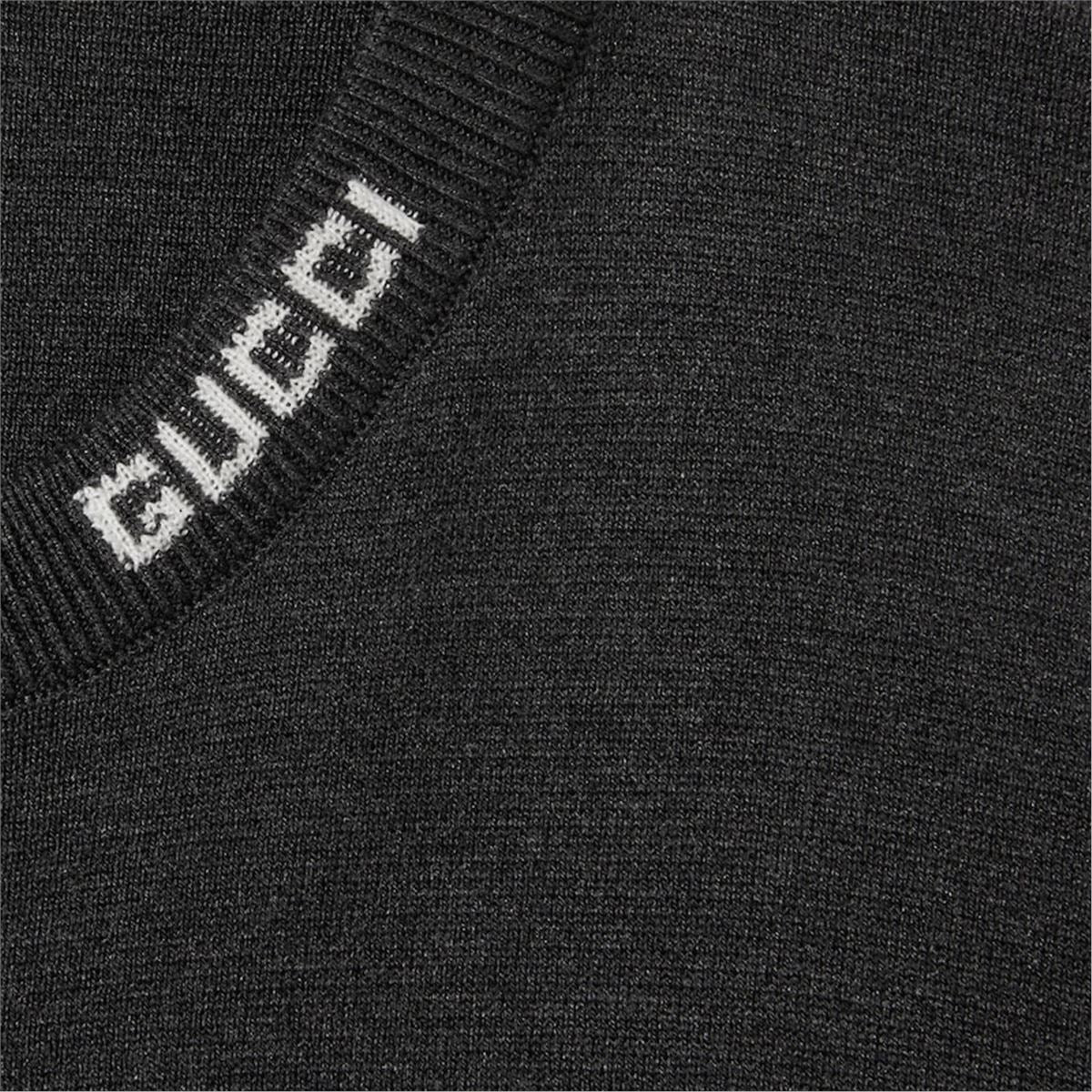 SILK COTTON T-SHIRT WITH GUCCI INTARSIA - GUCCI - Verso
