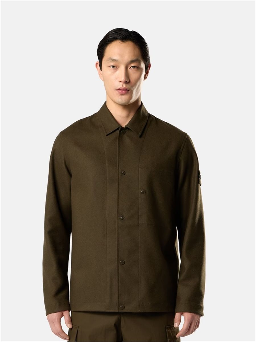 Regular-fit overshirt with chest pocket
