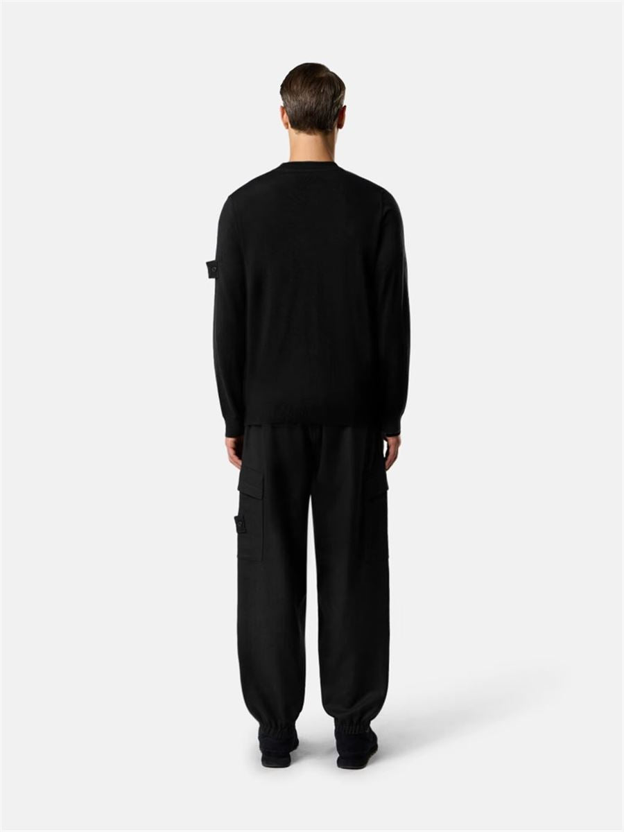 Crewneck jumper with ribbed trims