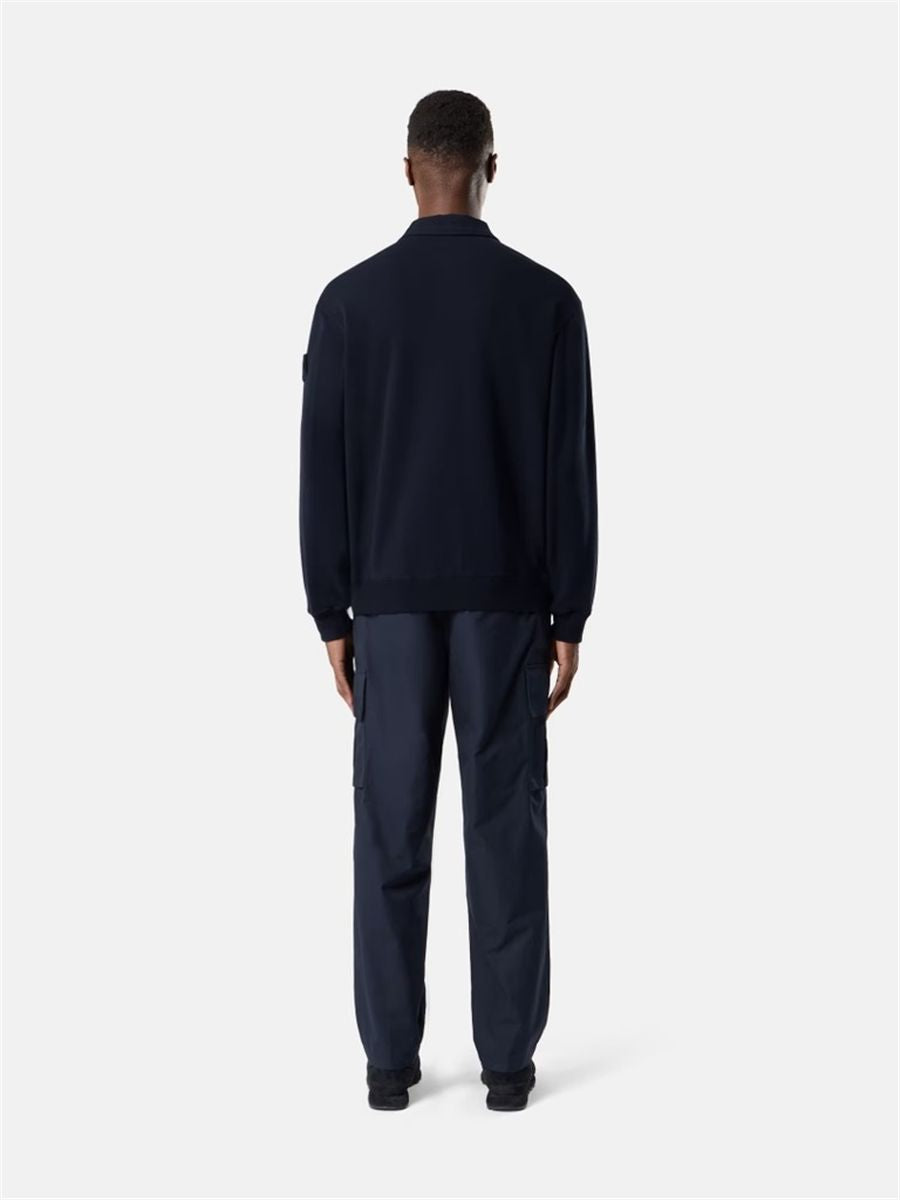 Regular-fit collared sweatshirt with chest pockets