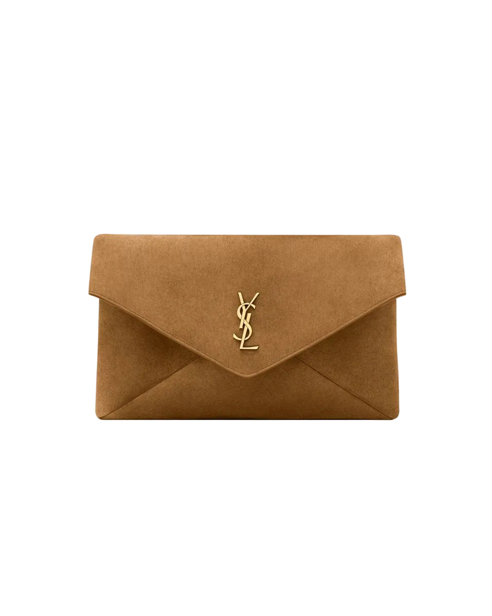 Cassandre large envelope pouch in suede