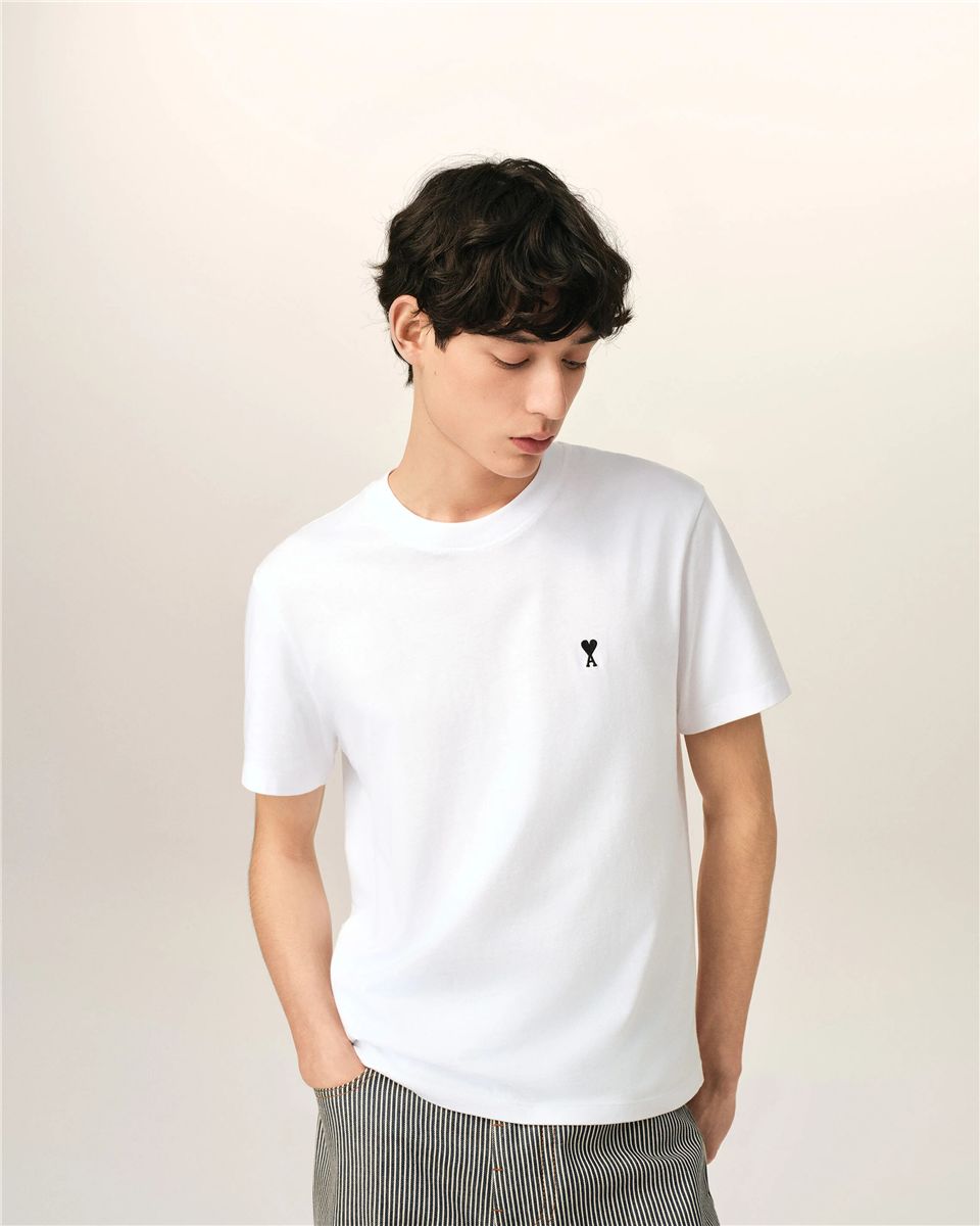 cotton t-shirt with ami de coeur-AMI-Verso