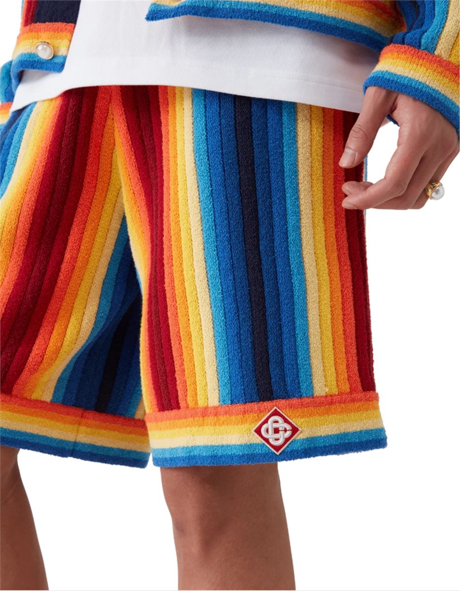 GRADIENT STRIPE TOWELLING SHORTS - CASABLANCA - Verso