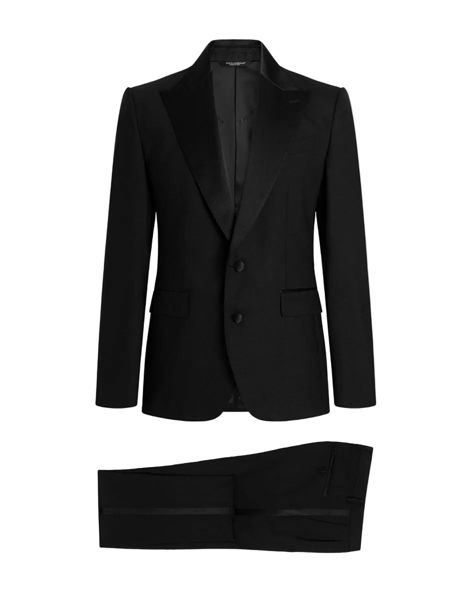 Single-breasted wool tuxedo sicilia light suit