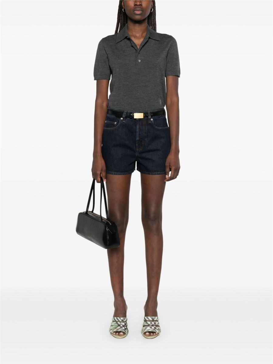 WOOL POLO TOP -  BURBERRY -  Verso