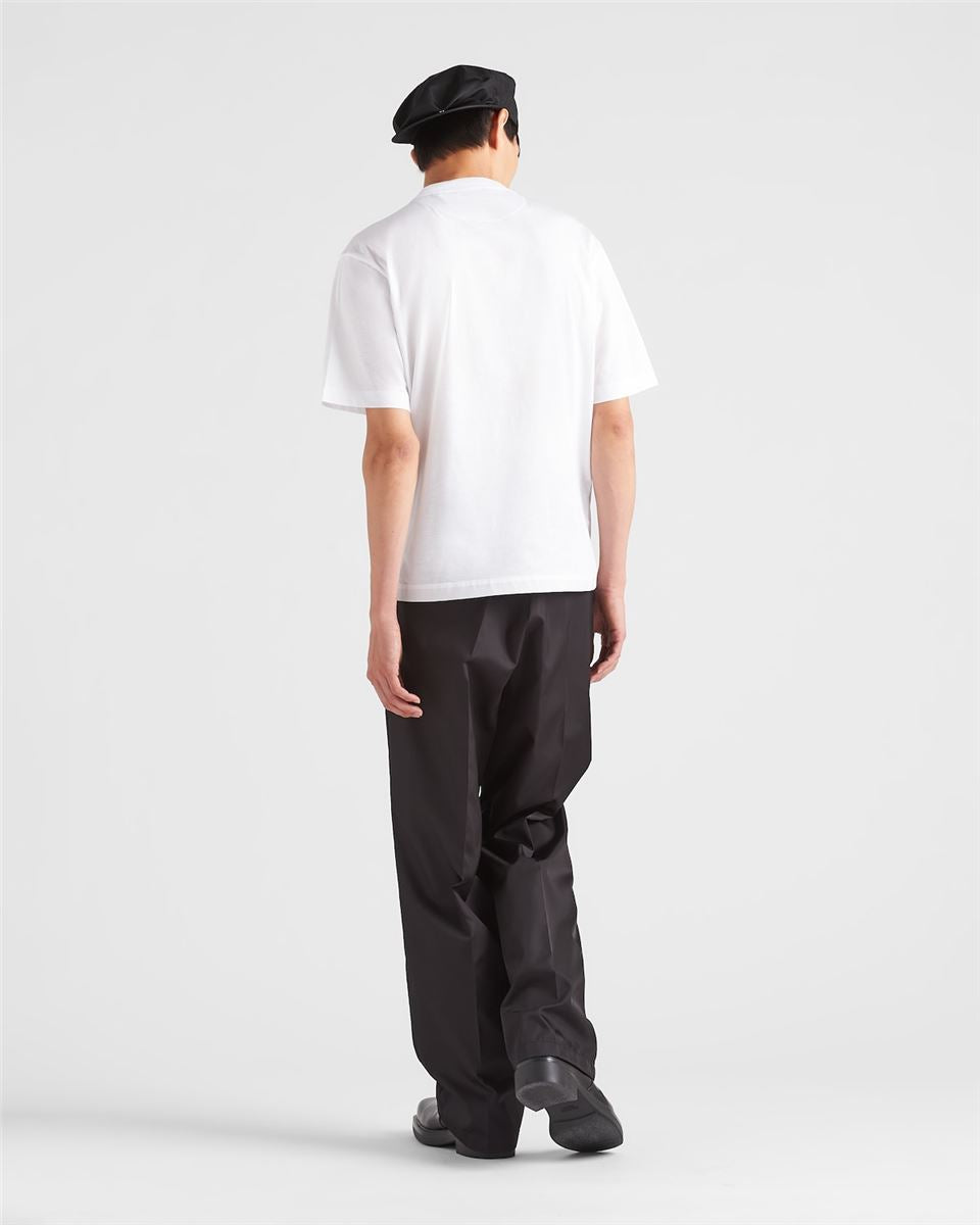 RE-NYLON AND JERSEY T-SHIRT