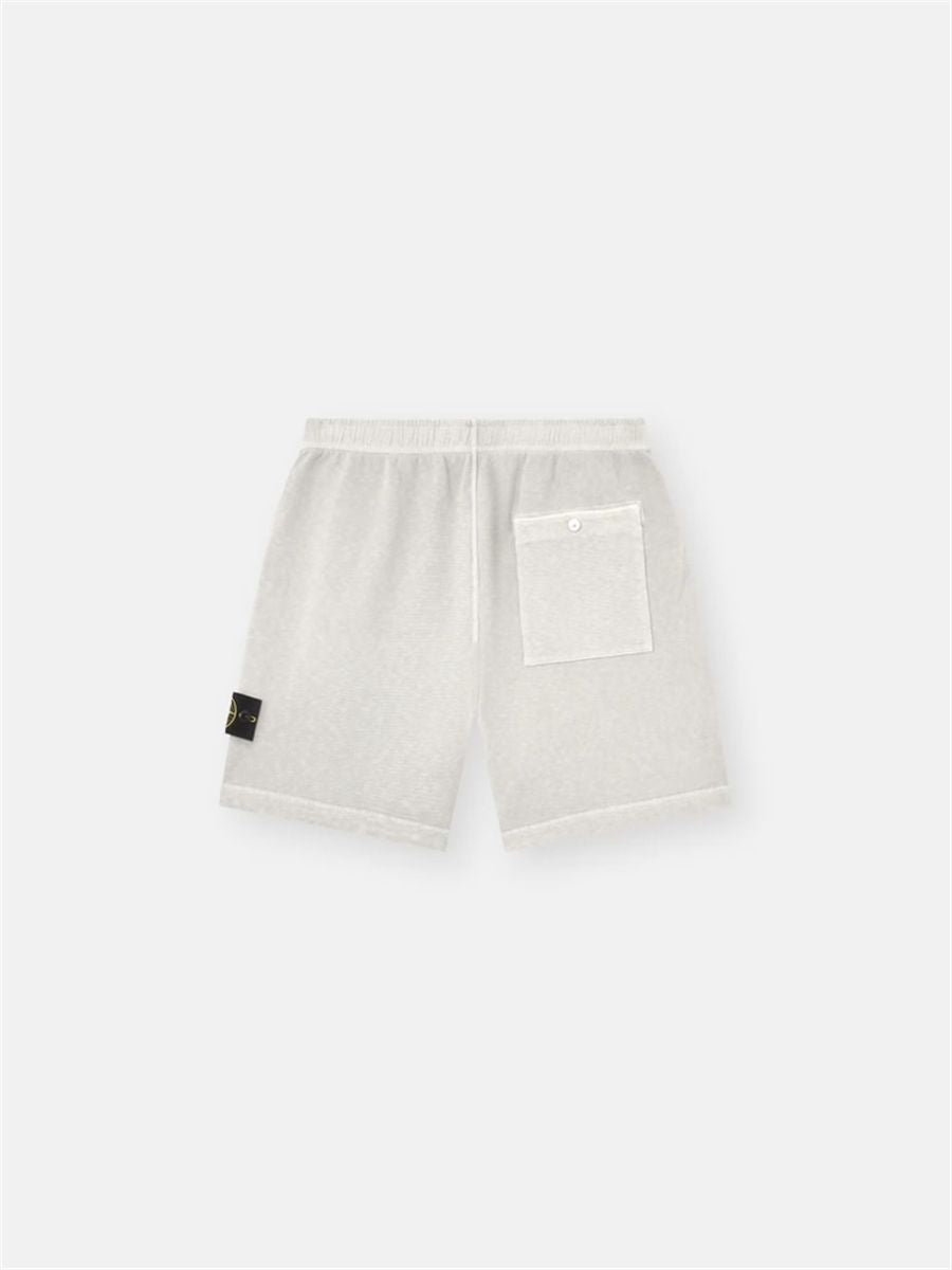 Loose-wide-leg-fit jogger shorts with pockets-STONE ISLAND-Verso