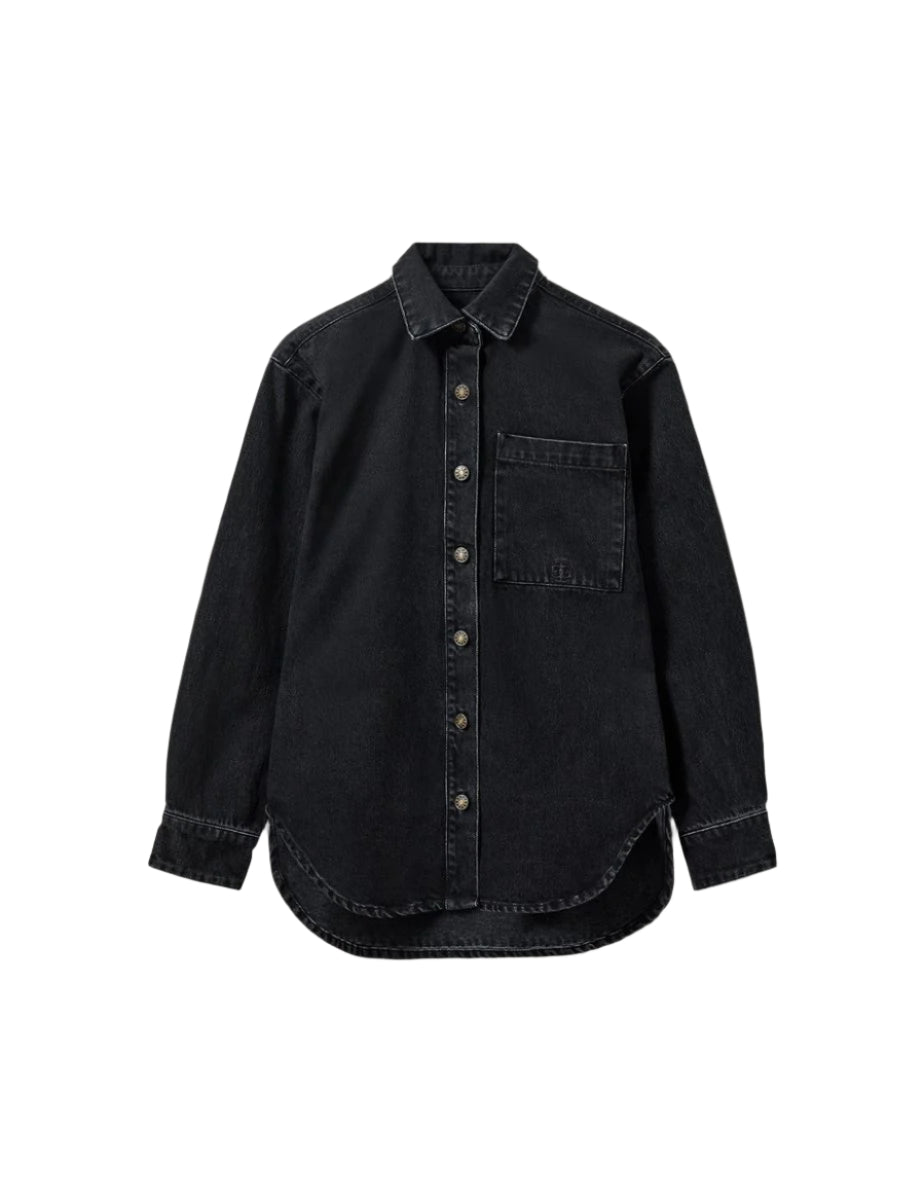 DARCY JACKET WASHED BLACK DENIM-THE GARMENT-Verso