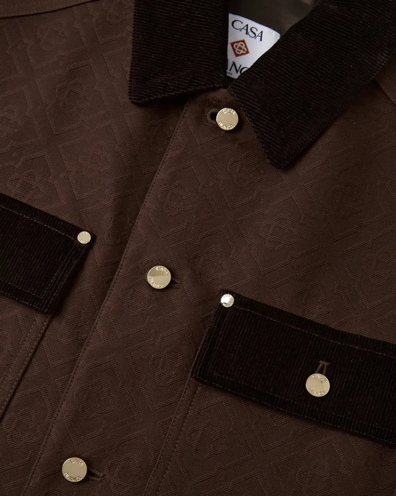 Dark brown workwear safari jacket-CASABLANCA-Verso