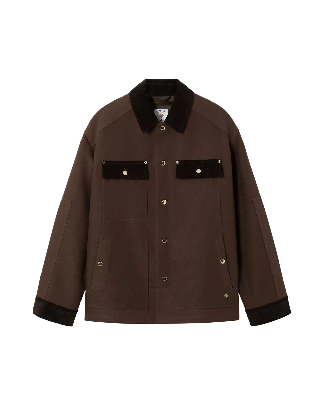 Dark brown workwear safari jacket-CASABLANCA-310423-M-Verso
