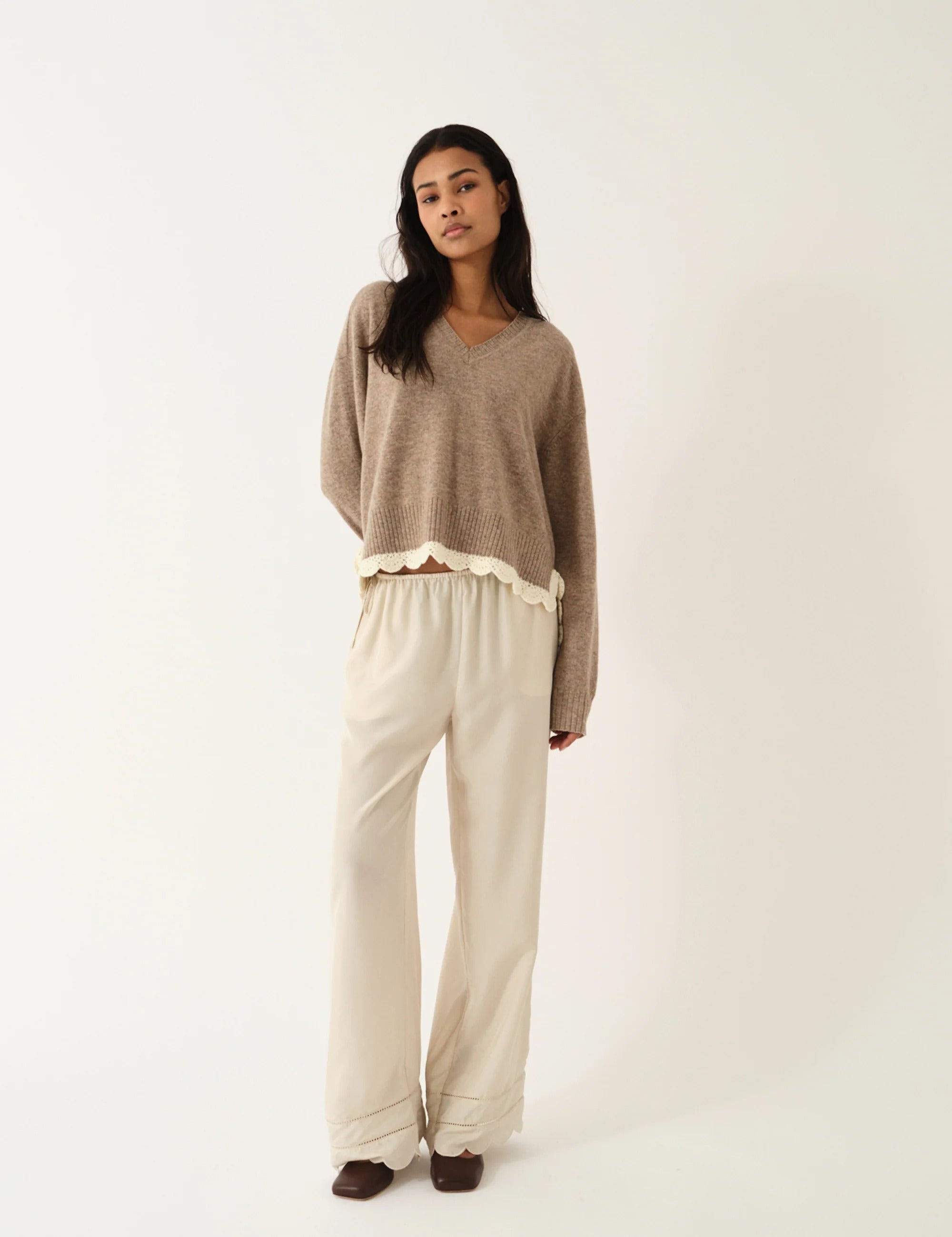 Darling Scalloped-Edge Side-Tie Trousers-THE GARMENT-Verso