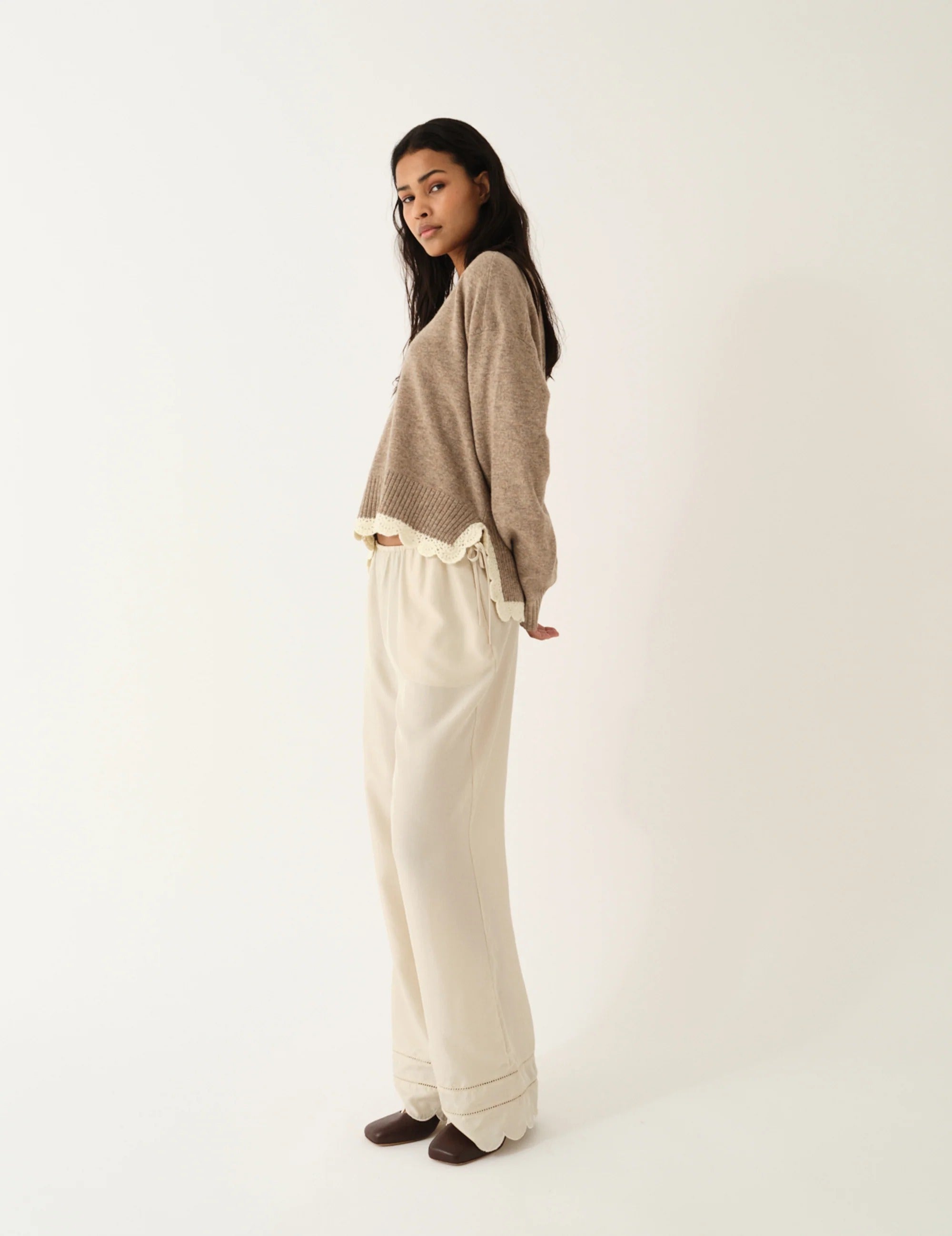 Darling Scalloped-Edge Side-Tie Trousers-THE GARMENT-Verso